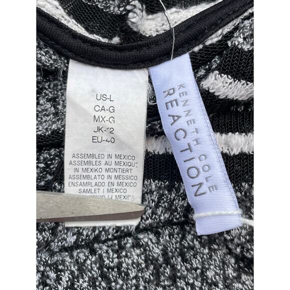 KENNETH COLE REACTION, SIZE L, BLACK AND WHITE HOODED TUNIC - Picture 3 of 4